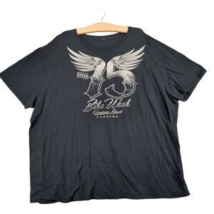 2016 Bike Week Daytona Beach Florida Graphic Tee Mens 4XL Black Crew Neck